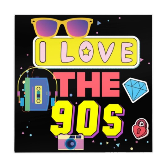 I Love The 90s Vintage 1990s Men Women 90's Mahjong Mats