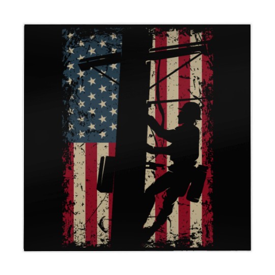 American Flag I USA I Patriotic Lineman Mahjong Mats