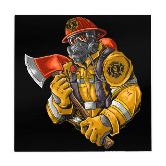 firefighter fire brigade fire station blueish use Mahjong Mats