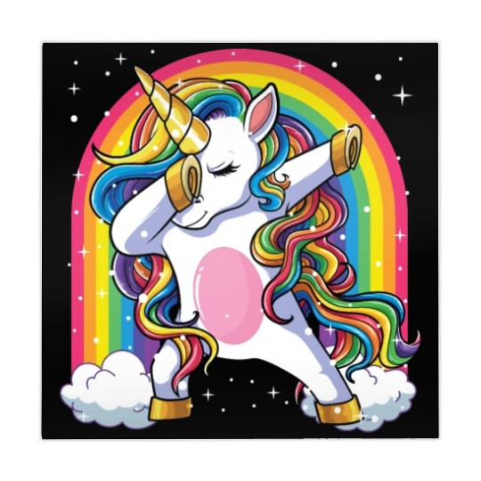Dabbing Unicorn Rainbow Girls Kids Dab Unicorn Mahjong Mats