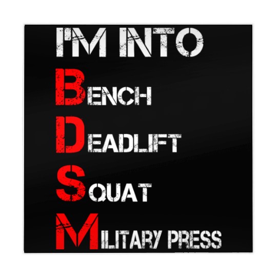I'm Into BDSM Bench Squat Deadlift Military Press Mahjong Mats