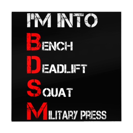I'm Into BDSM Bench Squat Deadlift Military Press Mahjong Mats