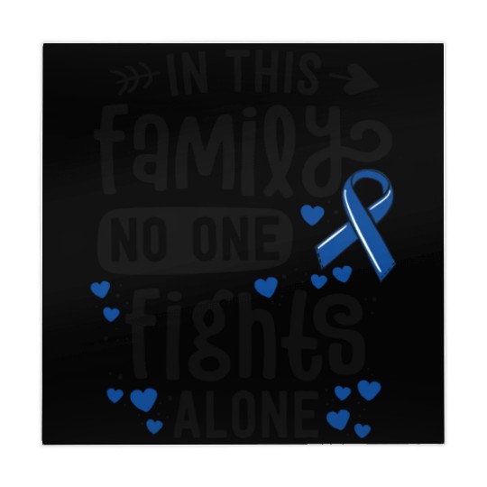In This Family No One Fights Alone Colon Cancer Mahjong Mats