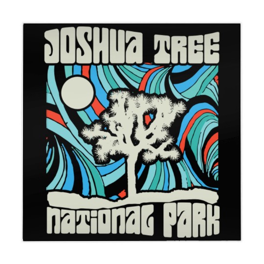 Joshua Tree National Park Retro Psychedelic 60S Ho Mahjong Mats