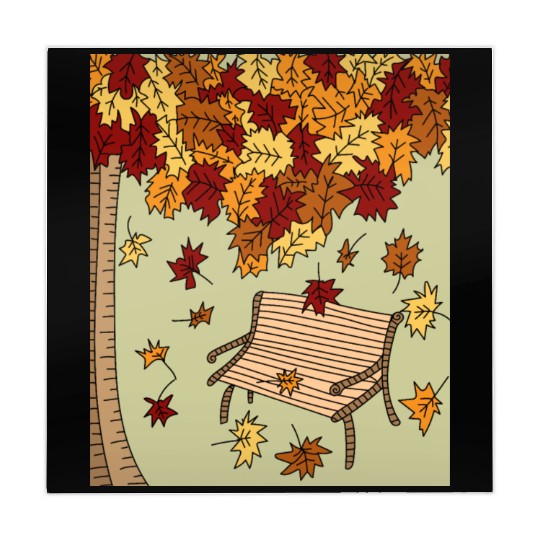 Autumn Colorful Leaves Nature Season Mahjong Mats