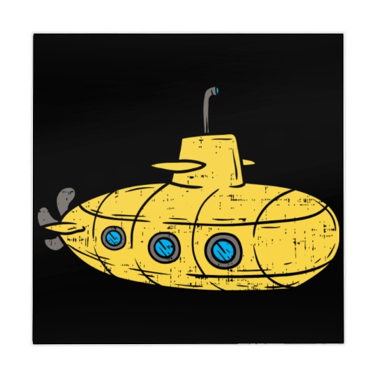 Us Navy Yellow Cartoon Submarine Cute Submariner B Mahjong Mats