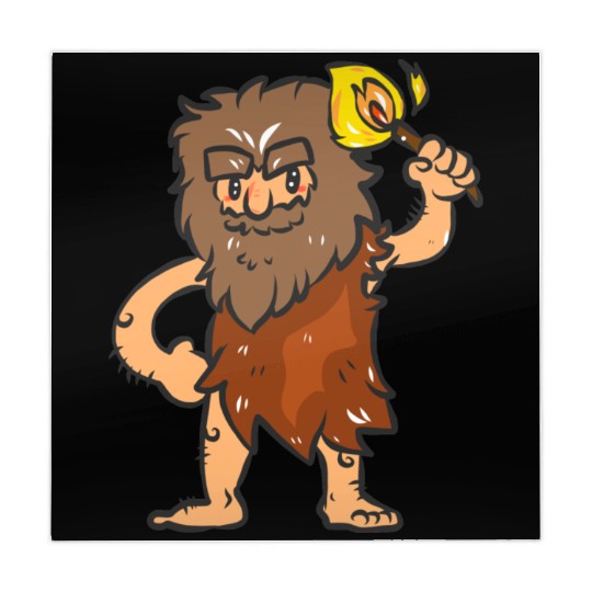 Caveman with Torch Mahjong Mats