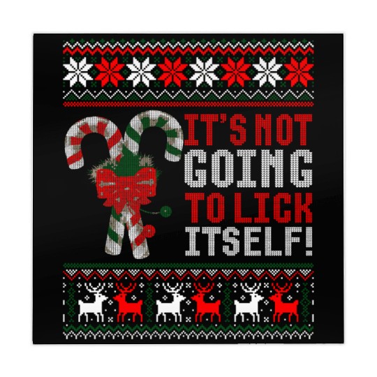 Its Not Going To Lick Itself Candy Cane Ugly Sweat Mahjong Mats