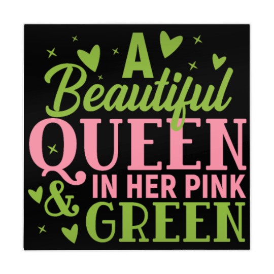 A Beautiful Queen in her Pink and Green | HBCU AKA Mahjong Mats
