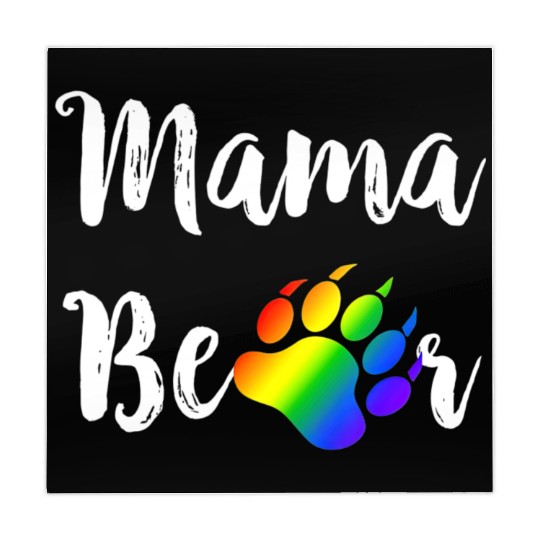 Lesbian Mama Bear Gay Pride Rainbow Paw LGBT Mahjong Mats