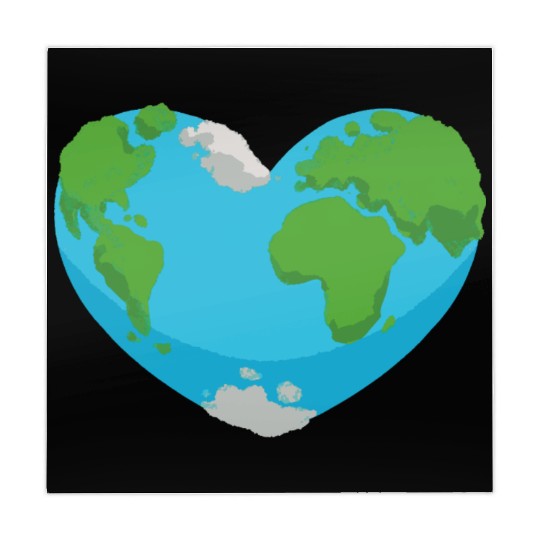 Earth heart nature planet design Mahjong Mats