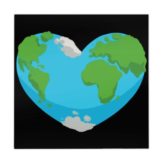 Earth heart nature planet design Mahjong Mats