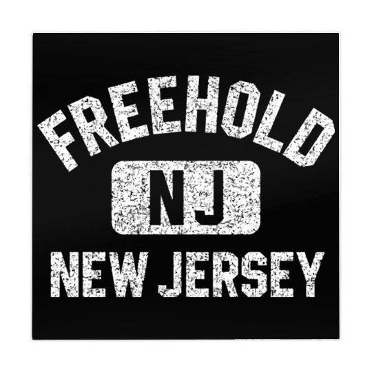 Freehold Nj New Jersey Gym Style Distressed WhiteG Mahjong Mats