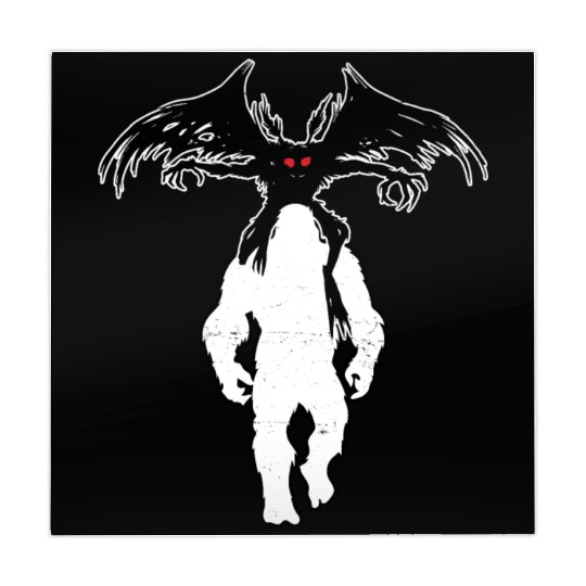 Bigfoot Riding Mothman - Funny Sasquatch Myth Mahjong Mats