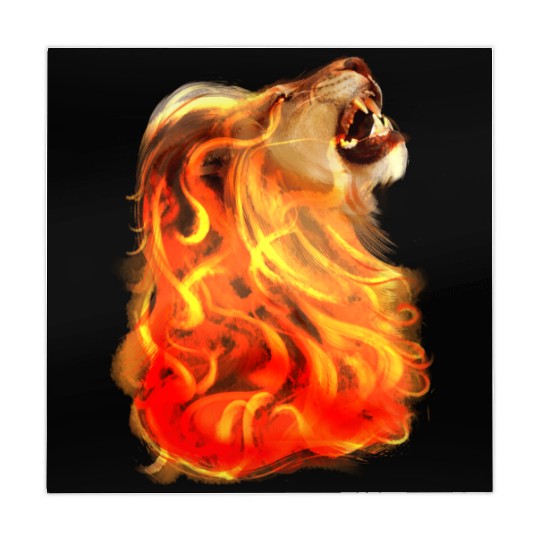 Fire Lion King Of Beasts Big Cat Animal Gift Mahjong Mats