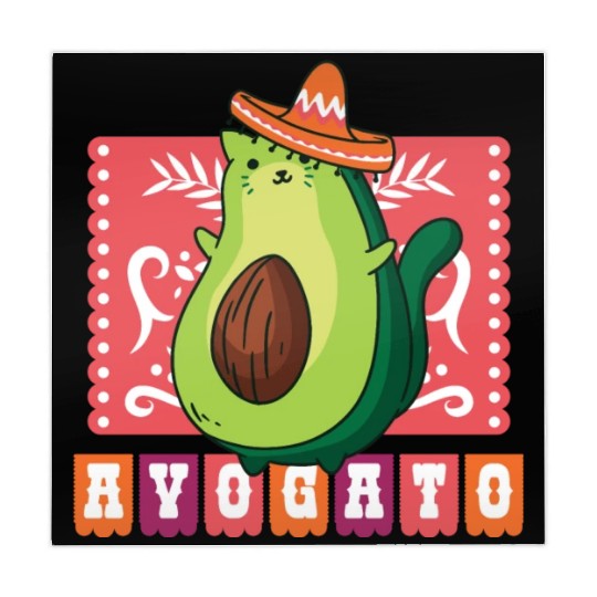AVOGATO " AVOCADO CAT MEXICAN " Mahjong Mats