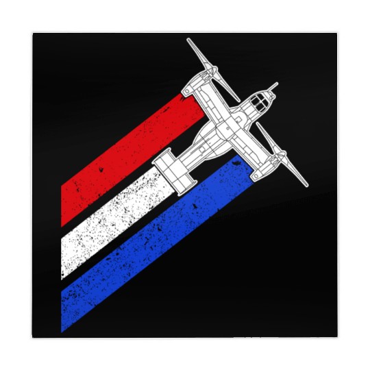 V-22 Osprey Helicopter Red White Blue Contrails Mahjong Mats