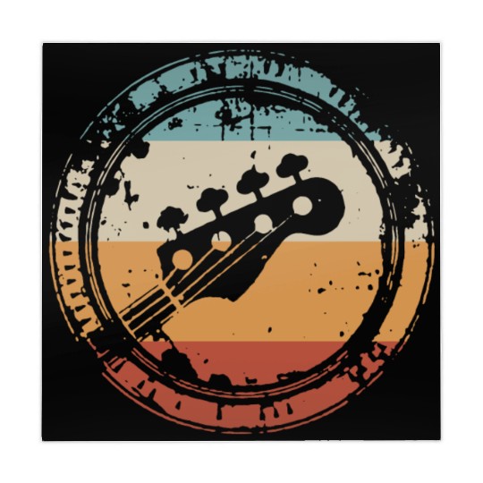 Vintage Bass Guitar Mahjong Mats