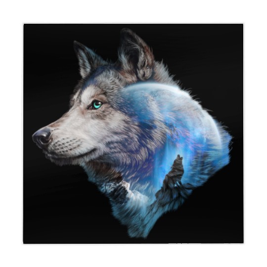 Wolf Moon Forest View Nature Mahjong Mats