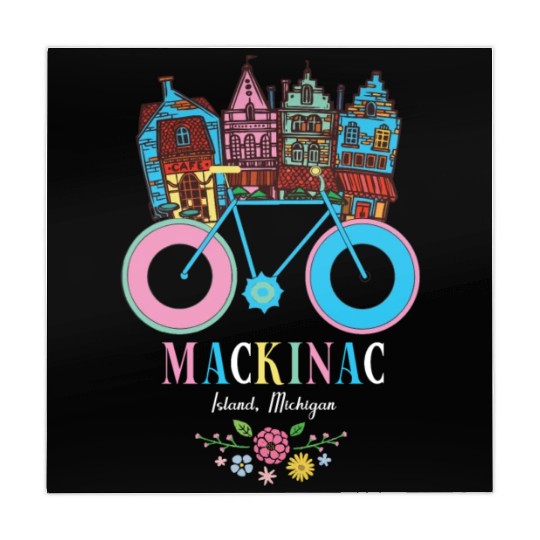 Mackinac Island Michigan Bike Art Mahjong Mats
