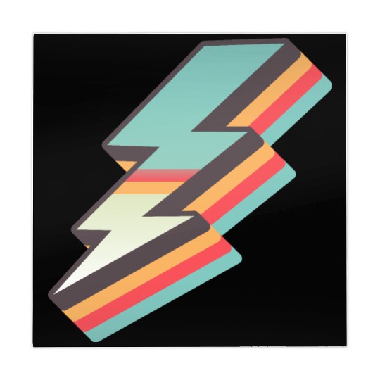 retro vintage lightning bolt Mahjong Mats