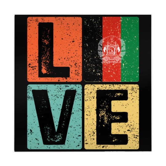 I Love Afghanistan Flag for Afghan Pride Mahjong Mats