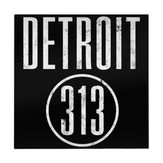 Detroit 313 Area Code Vintage Mahjong Mats