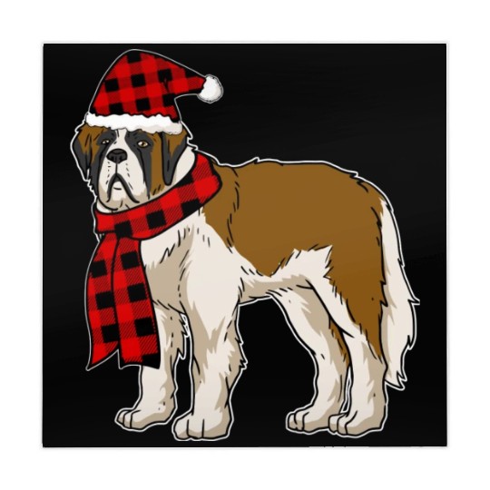 Bernard Buffalo Plaid St Bernard Dog Lover Christm Mahjong Mats