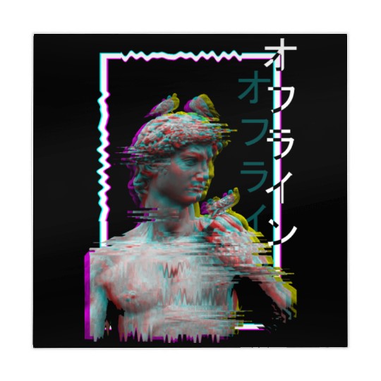 Greek Statue Ancient Vaporwave Synthwave Glitch Mahjong Mats