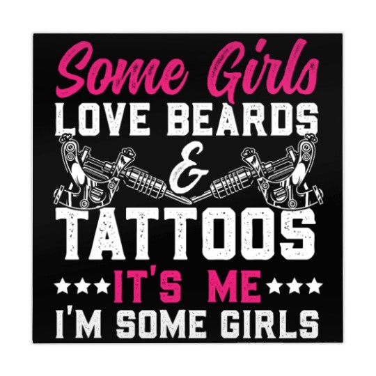 Tattoo artist saying I love tattoos beards Mahjong Mats