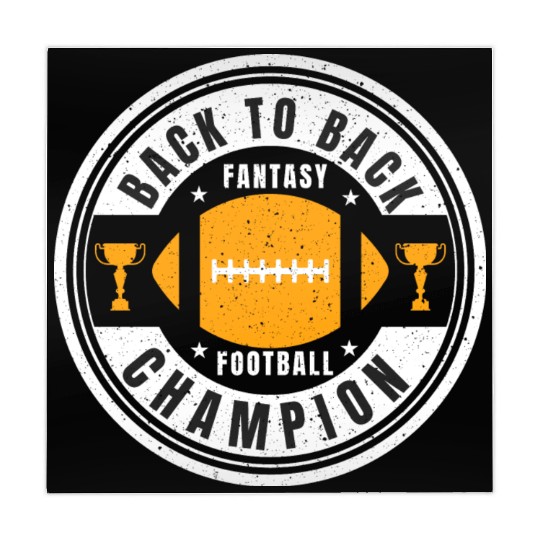 Back to Back Champion Fantasy Football Draft Party Mahjong Mats