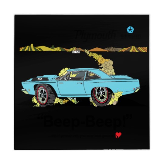 1968 Plymouth Road Runner Salt Flats Light Blue Mahjong Mats