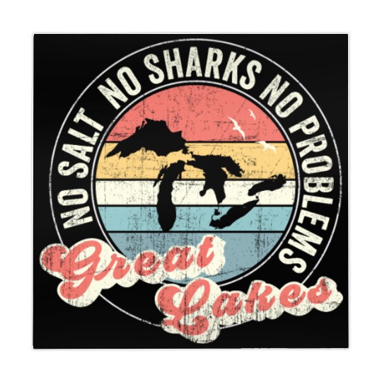 No Salt No Sharks No Problems Great Lakes Mahjong Mats