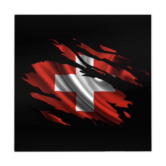 Switzerland Ripped Flag Mahjong Mats
