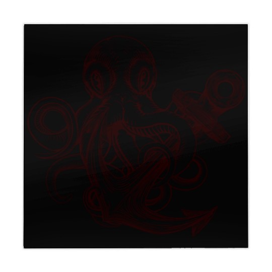 funny octopus with anchor - animal- ocean lovers Mahjong Mats