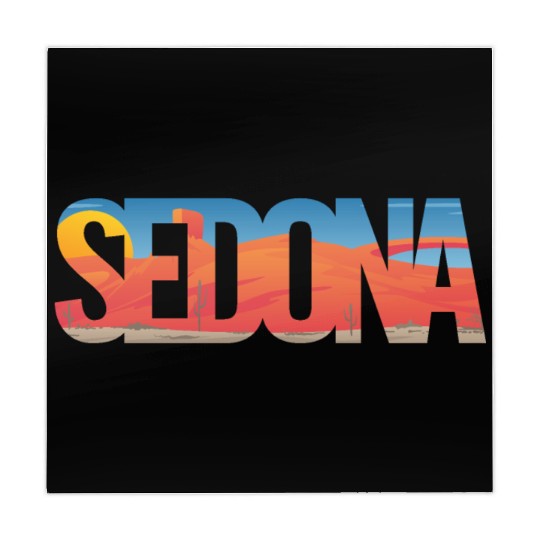 Sedona Arizonna Scenic Typography Mahjong Mats