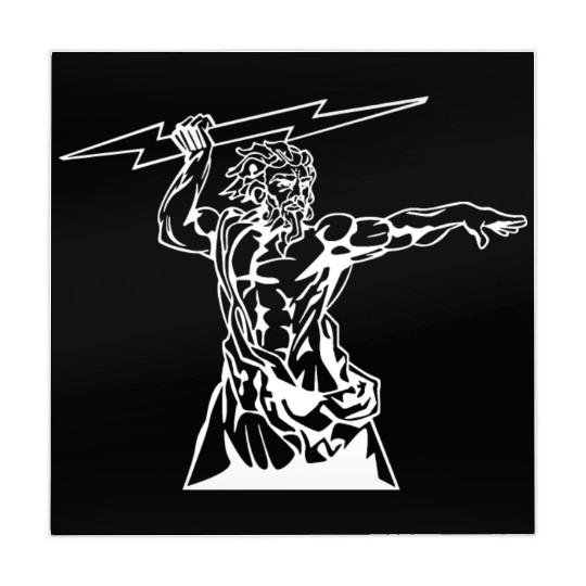 Greek mythology Zeus lightning bolt silhouette Mahjong Mats