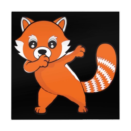 Dabbing Red Panda Cherry Blossoms Bamboo Mahjong Mats