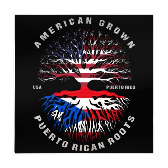 American Grown Puerto Rican Roots Puerto Rico Flag Mahjong Mats