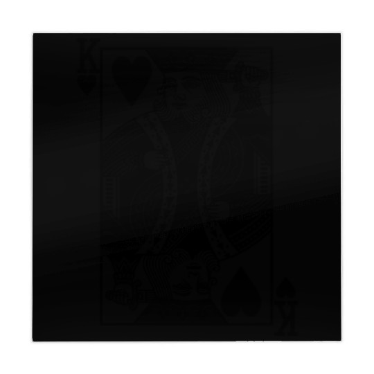 King of Hearts - Black Playing Card Mahjong Mats