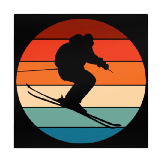 Skiing Skier Vintage Mahjong Mats