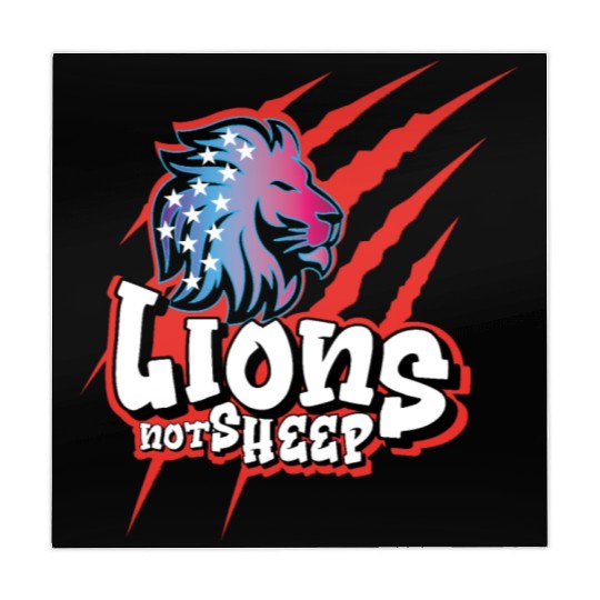 Lions Not Sheep Patriotic American Mahjong Mats