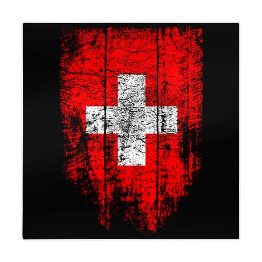 Switzerland Swiss Flag Vintage Distressed Graphic Mahjong Mats