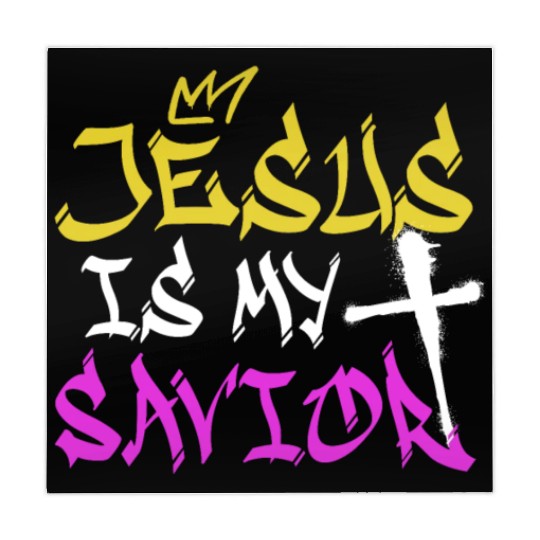 Jesus Is My Savior Graffiti Street Art Drawing Mahjong Mats