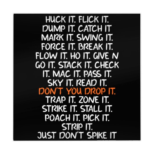 Huck It Flick It Dump It Catch It Ultimate Frisbee Mahjong Mats