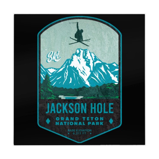 Jackson Hole Ski Badge Mahjong Mats