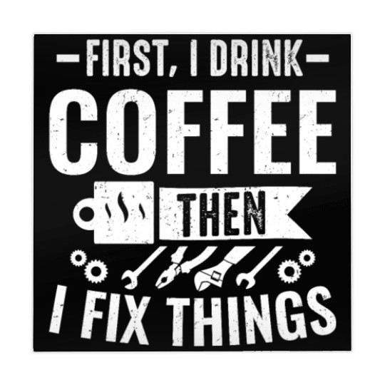 Mechanical Drink Coffee Fix Things Car Mechanic Mahjong Mats