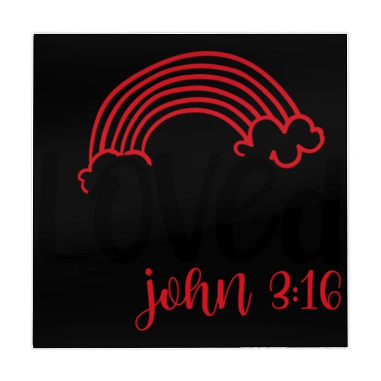 Loved john 3 16 Valentine Day Bible Verse Text Art Mahjong Mats