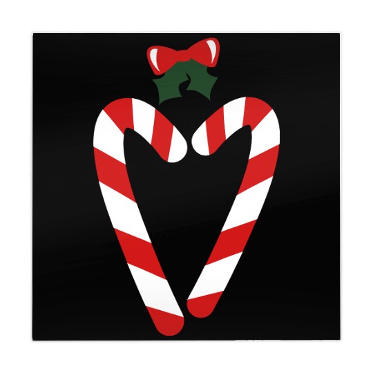 beautiful christmas candy canes in love heart with Mahjong Mats