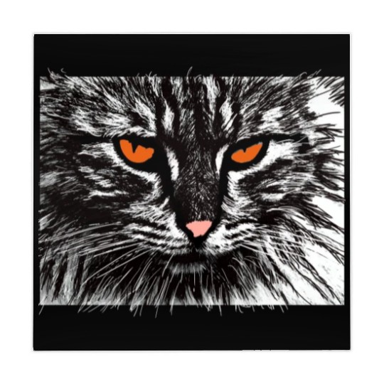 funny cat face Mahjong Mats